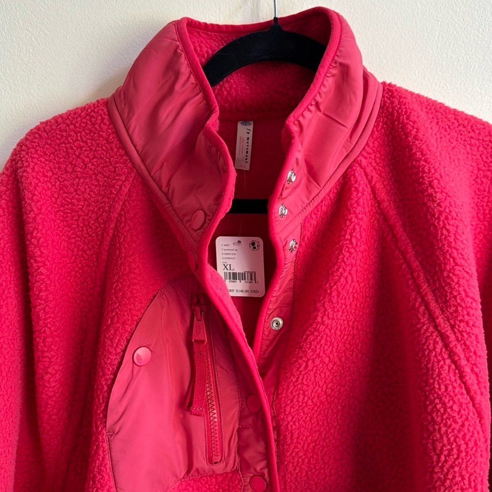 Free People Hit the Slopes Fleece Jacket - Puckered Up - Picture 4 of 5
